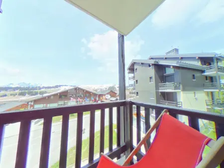 Studio cabine 5 pers aux Saisies, balcon sud : photo 9