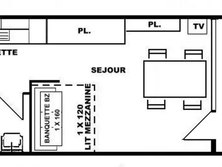 Studio vue Mont-Bisanne aux Saisies, 3 pers. : photo 3