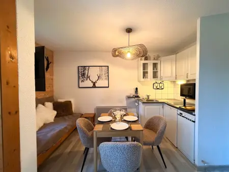 Studio 5 pers. à Vars, vue mélèzes et accès pistes : photo 2