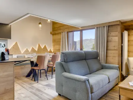 Duplex vue Mont-Blanc, ski aux pieds aux Saisies : photo 2