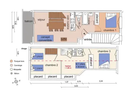 Duplex panoramique vue montagne - 8 pers. Les Saisies : photo 16