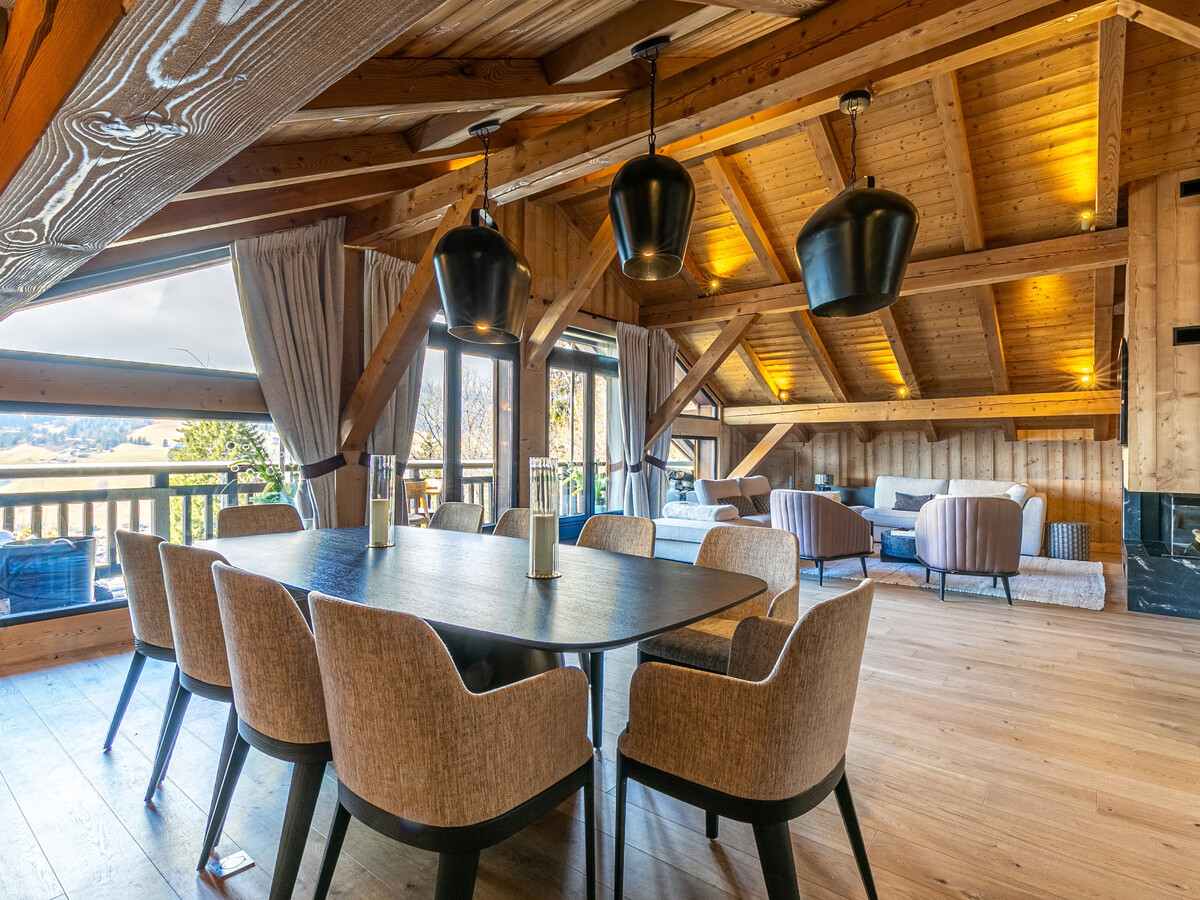 Demi-ferme 14 pers., 5 chambres vue village à Megève - Photo 5