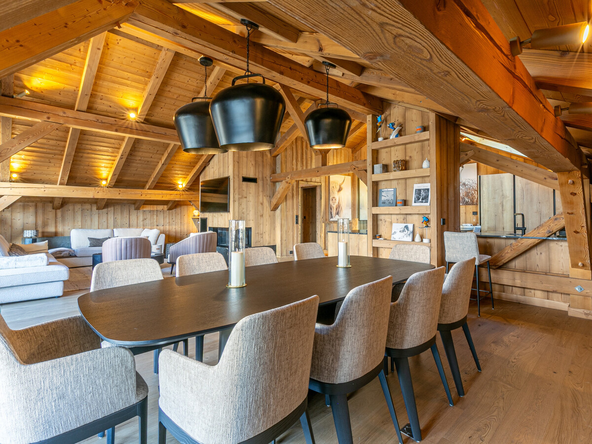 Demi-ferme 14 pers., 5 chambres vue village à Megève - Photo 7