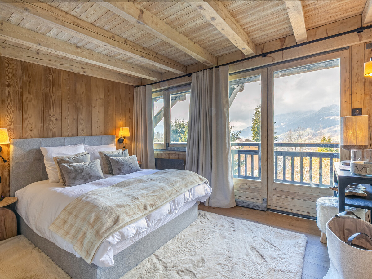 Demi-ferme 14 pers., 5 chambres vue village à Megève - Photo 9