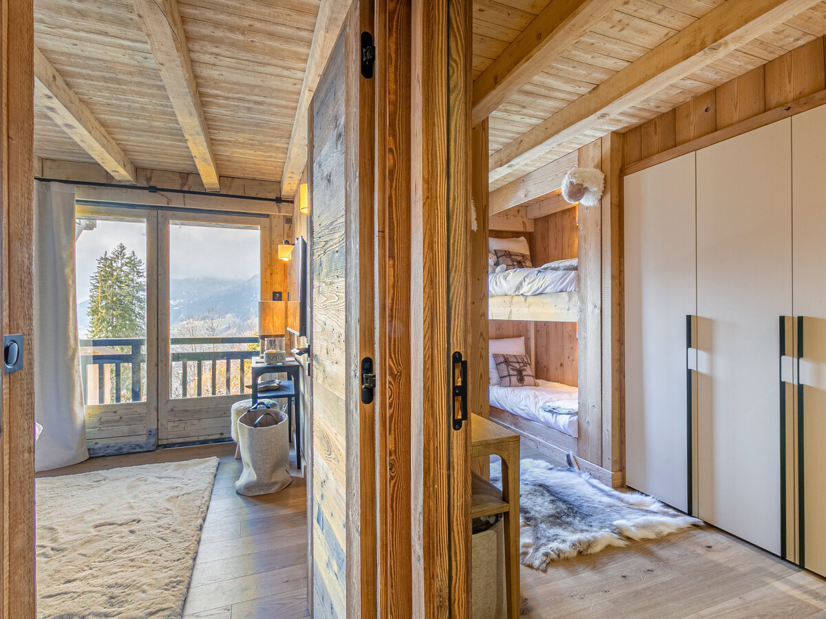 Demi-ferme 14 pers., 5 chambres vue village à Megève - Photo 13