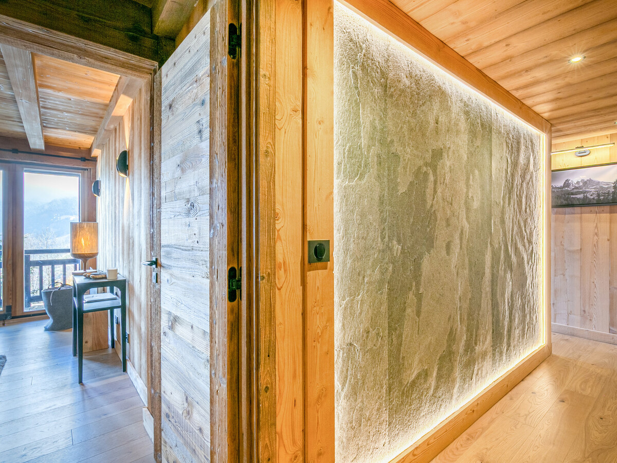 Demi-ferme 14 pers., 5 chambres vue village à Megève - Photo 15