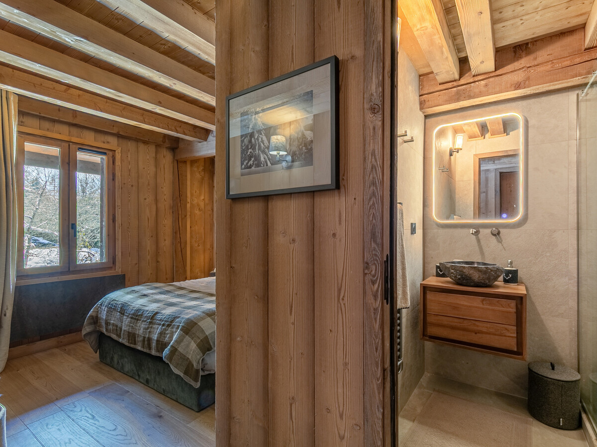 Demi-ferme 14 pers., 5 chambres vue village à Megève - Photo 20