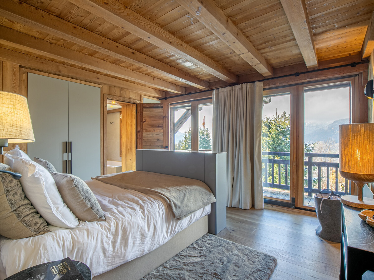Demi-ferme 14 pers., 5 chambres vue village à Megève - Photo 25
