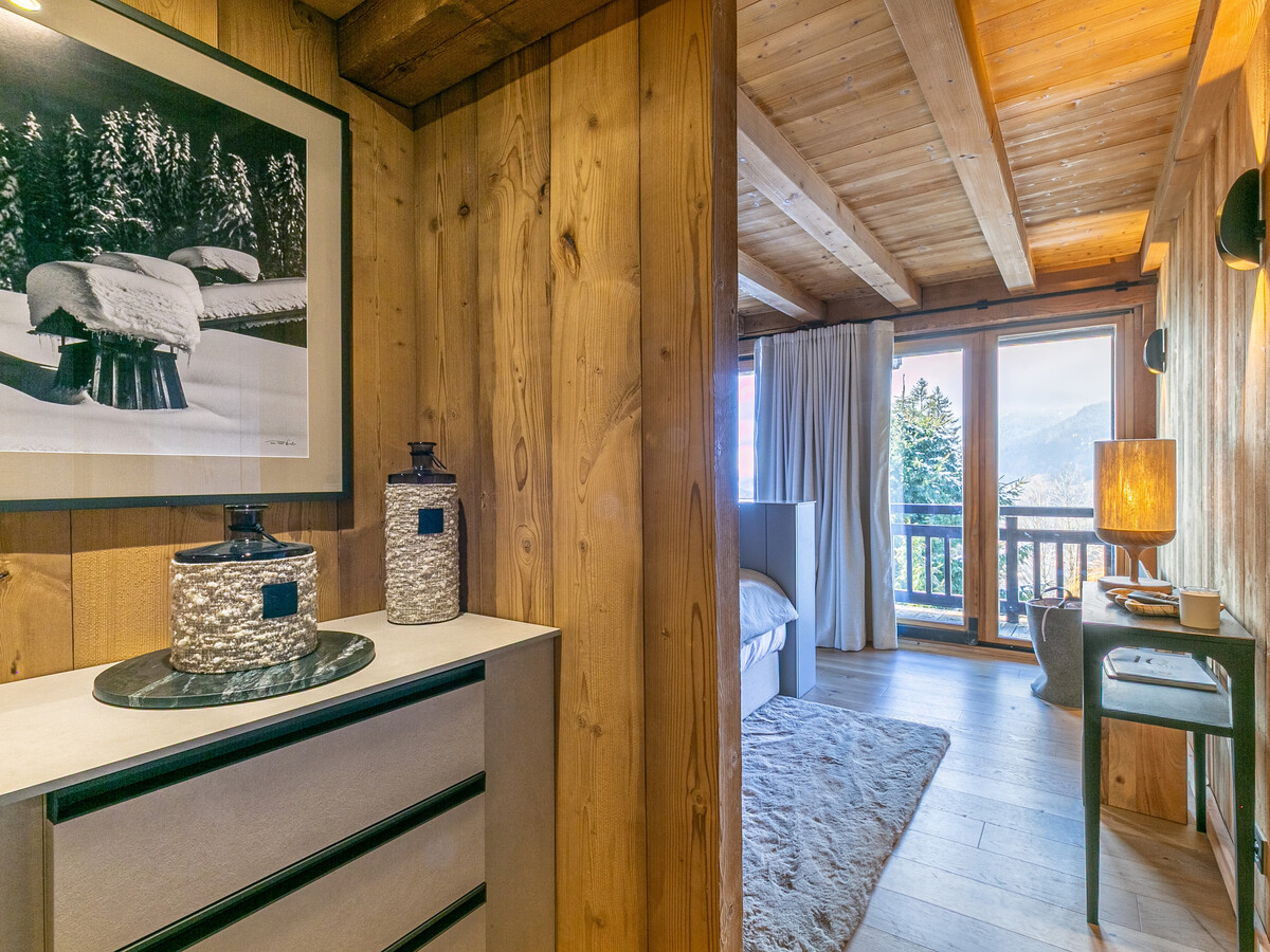 Demi-ferme 14 pers., 5 chambres vue village à Megève - Photo 26