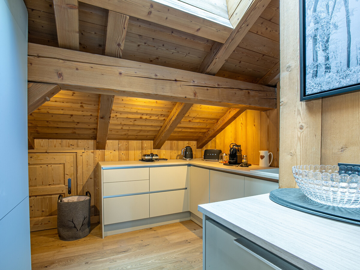 Demi-ferme 14 pers., 5 chambres vue village à Megève - Photo 29
