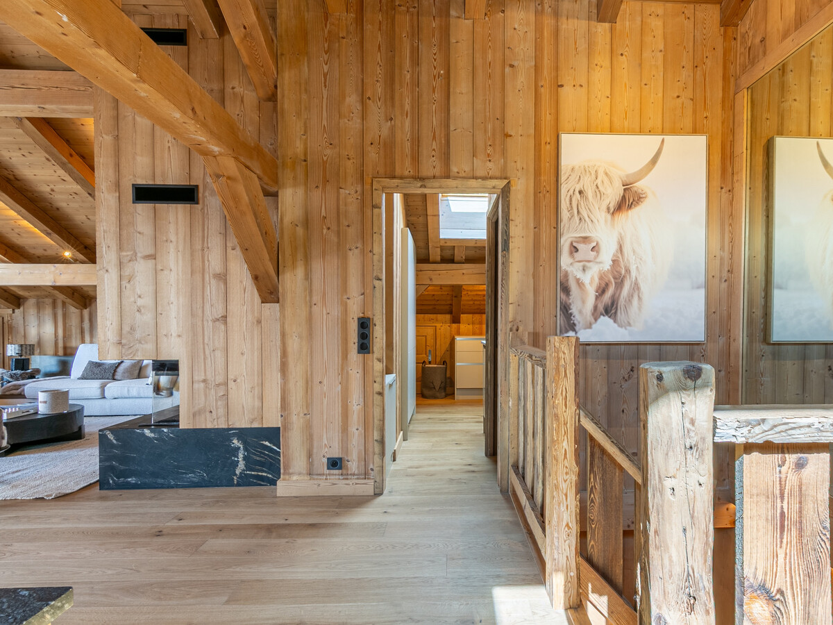 Demi-ferme 14 pers., 5 chambres vue village à Megève - Photo 30