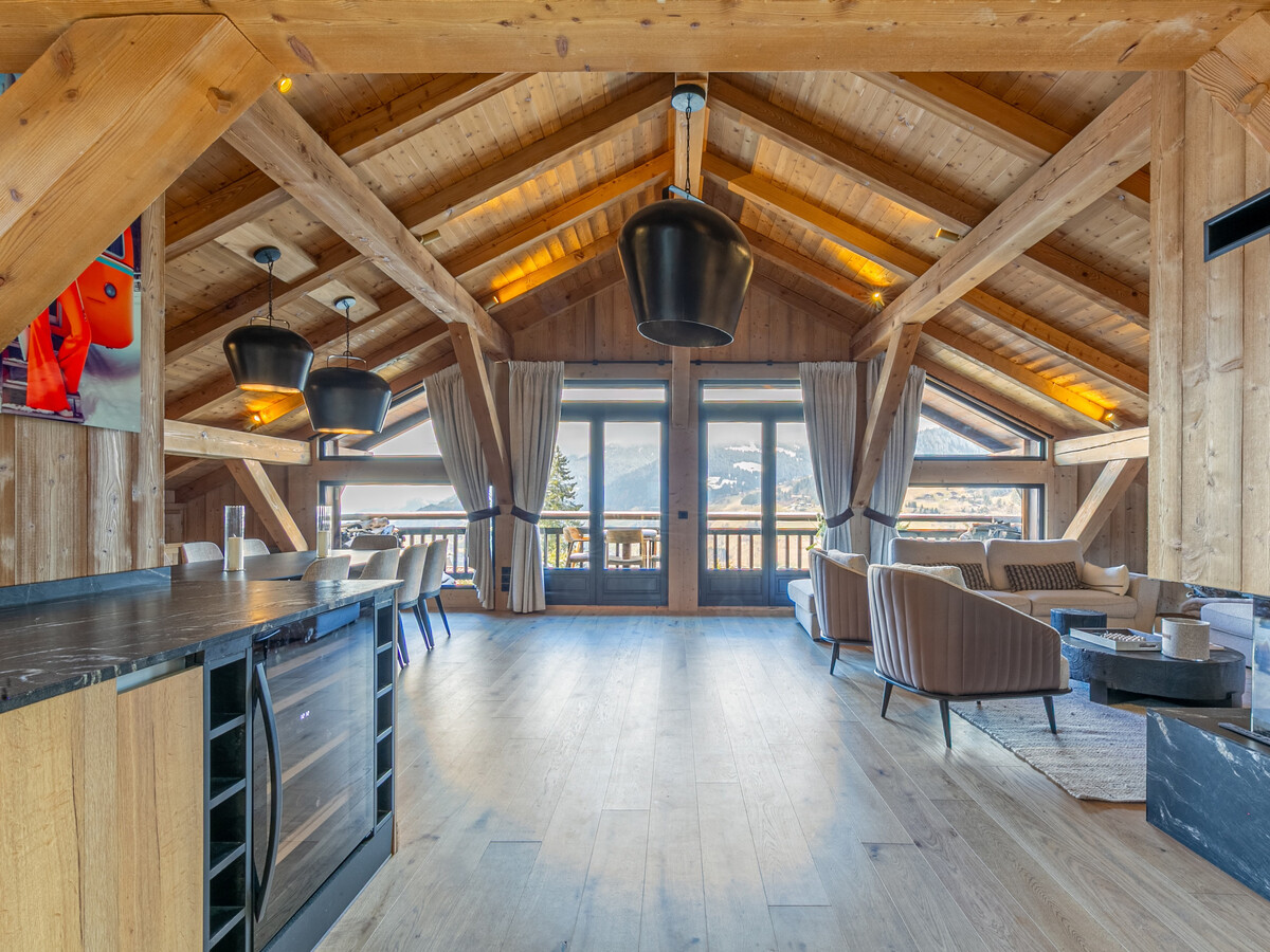 Demi-ferme 14 pers., 5 chambres vue village à Megève - Photo 35