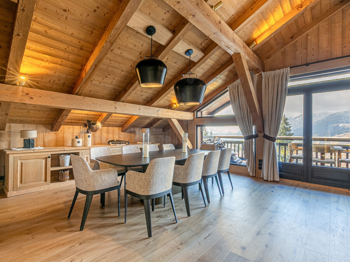 Demi-ferme 14 pers., 5 chambres vue village à Megève - Photo 36