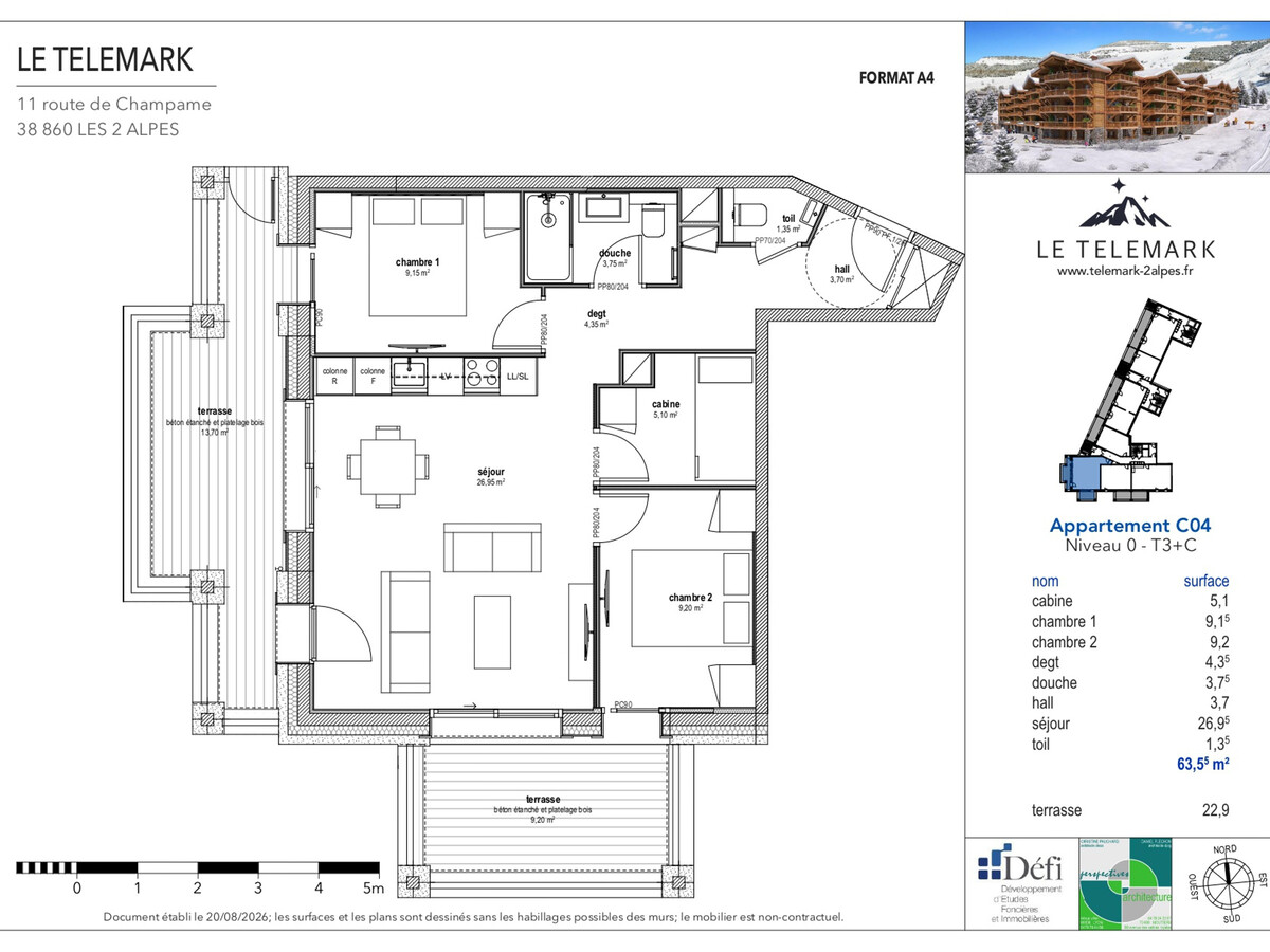 Appartement ski aux pieds Champamé - 6 pers. - Photo 8
