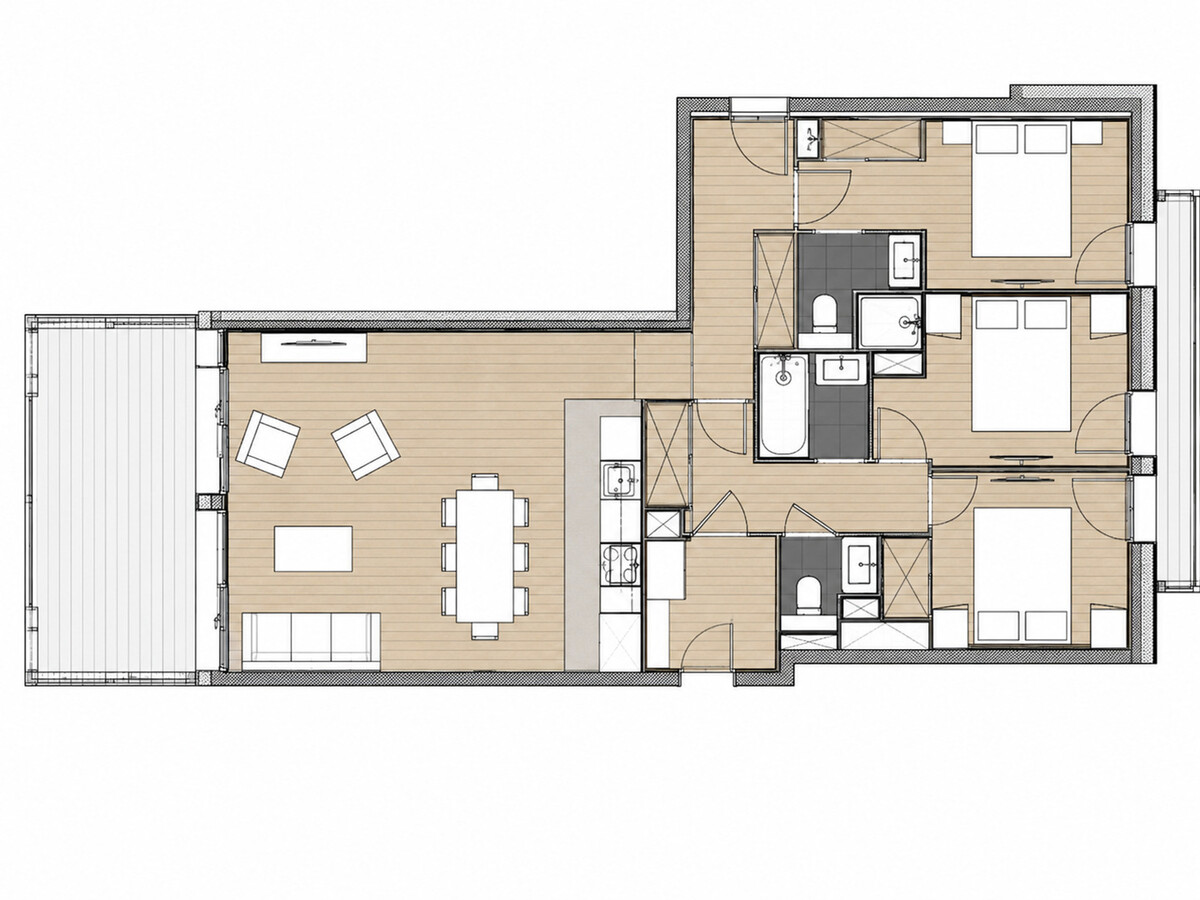 Appartement 8 pers. vue Muzelle - Ski-in/ski-out - Photo 3