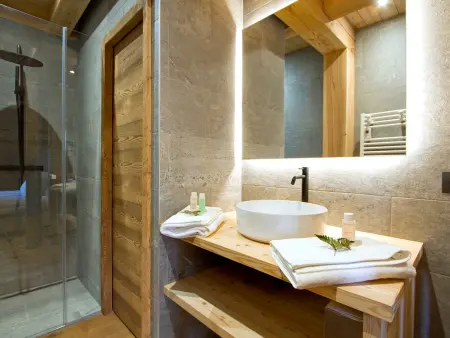 Appartement 131 m² vue montagnes, sauna et couloir de nage : photo 13