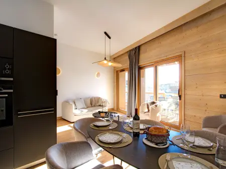 Appart 6 pers., départ ski aux pieds, terrasse vue pistes : photo 4