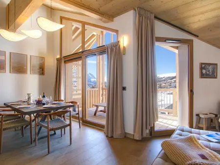 Appartement 115m² vue pistes, 5 chambres - Huez : photo 4