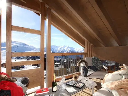 Appartement 4 chambres dernier étage, balcon 27m² - Huez : photo 14
