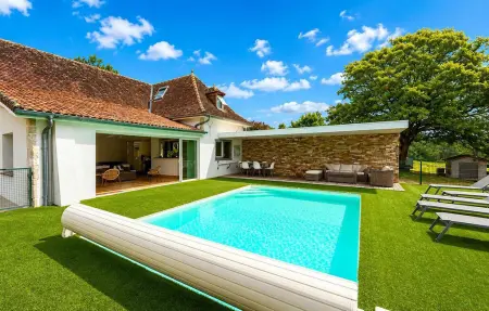 Maison Béarn piscine chauffée, poutres anciennes : photo 9