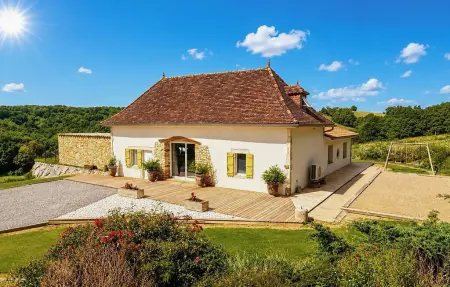 Maison Béarn piscine chauffée, poutres anciennes : photo 14