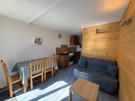Studio cabine cosy vue sur pistes - 4 pers., Appartement 4 personnes à Hauteluce : photo 1