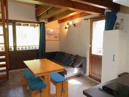 Studio mezzanine pieds des pistes à Pralognan-la-Vanoise, vue montagne : photo 2