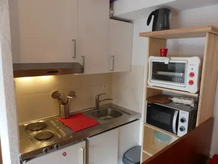 Studio-cabine bien situé, chats OK - 4 pers., Appartement 4 personnes à Pralognan la Vanoise : photo 5
