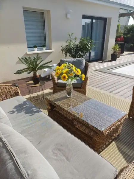 Appartement avec piscine privée et jardin clos à Notre-Dame-d'Oé : photo 9