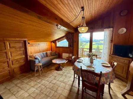 Appartement vue pistes et Beaufortain, balcon plein sud - Les Saisies : photo 1