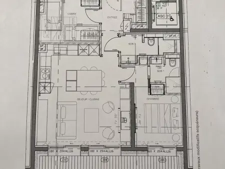 Appartement élégant vue montagnes, parking - 6 pers. : photo 15