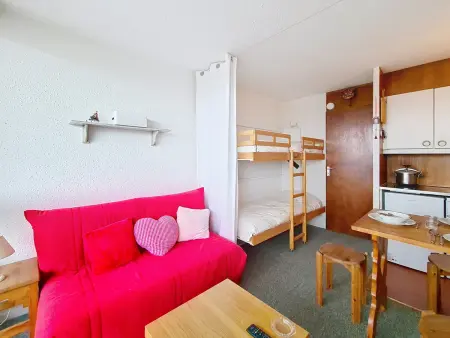 Studio lumineux, balcon sud, vue montagne - 3 pers. : photo 7
