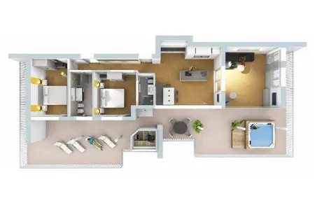 Penthouse Skygarden à Schenna, balcon panoramique 100 m² : photo 19