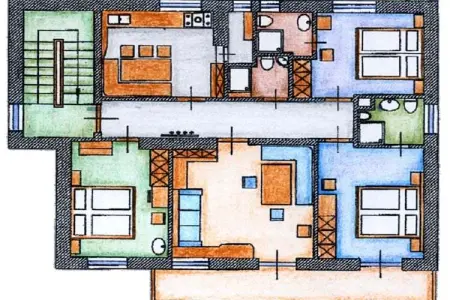 Maison Wolkenstein, 3 chambres, vue Langkofel : photo 16