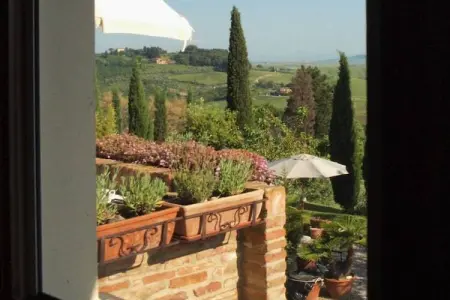 Maison toscane avec terrasse vue campagne à Morrona : photo 8