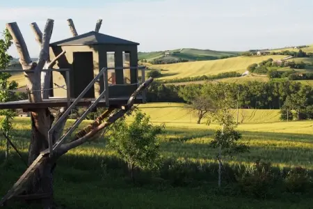 Maison Terrazza à Montecarotto : piscine, trampoline, 1 hectare : photo 18