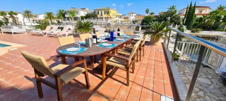 Villa Grand Canal à Empuriabrava : piscine chauffable, amarre privée : photo 45
