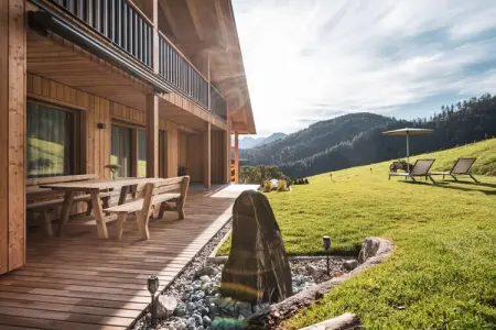 Chalet bio Marebbe : 2 chambres, spa et potager : photo 3