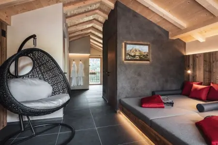 Chalet bio Marebbe : 2 chambres, spa et potager : photo 19