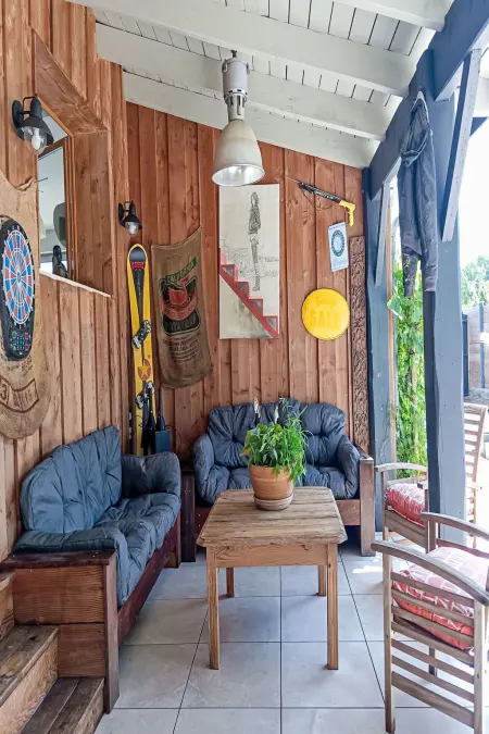 Maison avec piscine chauffée et calme, Ares, 11 personnes : photo 3