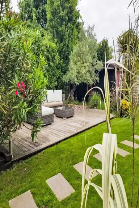 Maison avec piscine chauffée et calme, Ares, 11 personnes : photo 4