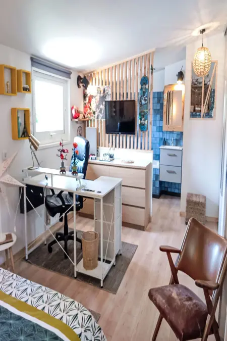 Maison avec piscine chauffée et calme, Ares, 11 personnes : photo 27