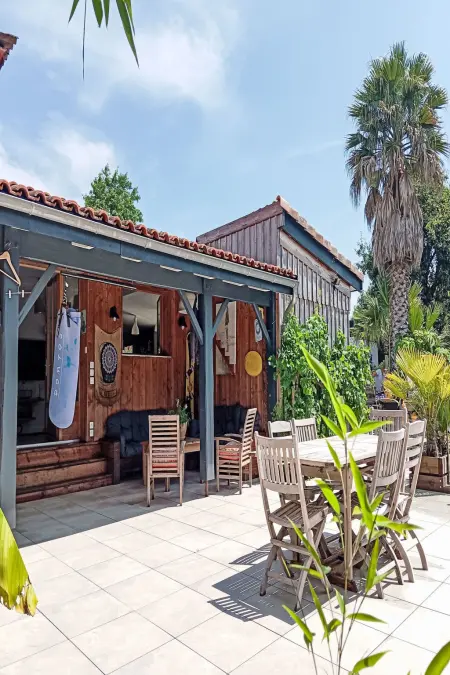 Maison avec piscine chauffée et calme, Ares, 11 personnes : photo 32