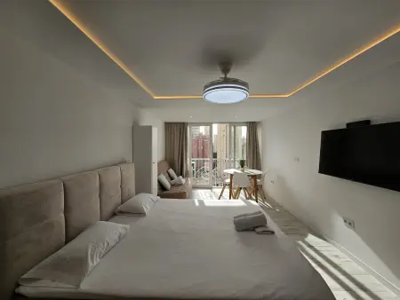 Studio moderne vue mer à Benidorm, 3 personnes, piscine : photo 10
