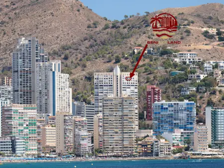 Appartement vue mer front de plage à Benidorm, 2 chambres : photo 2