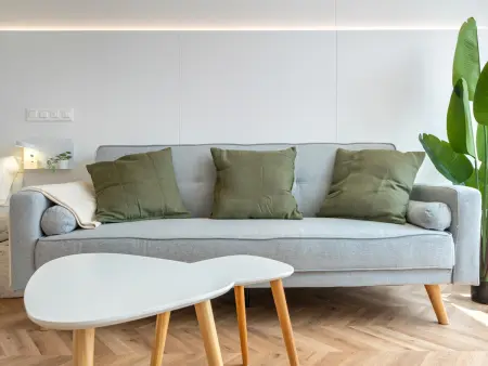 Studio confortable, vue mer - 3 pers., Appartement 3 personnes à La Pineda : photo 7