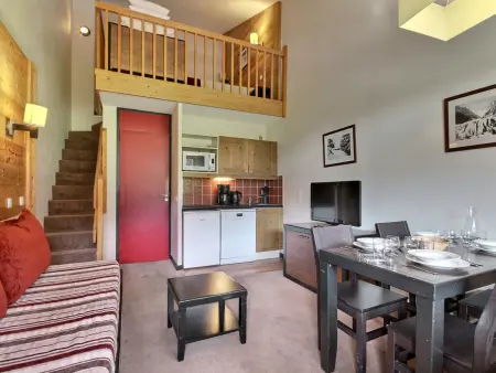 Duplex charmant, vue sur pistes - 4 pers., Appartement 4 personnes à Belle Plagne : photo 9