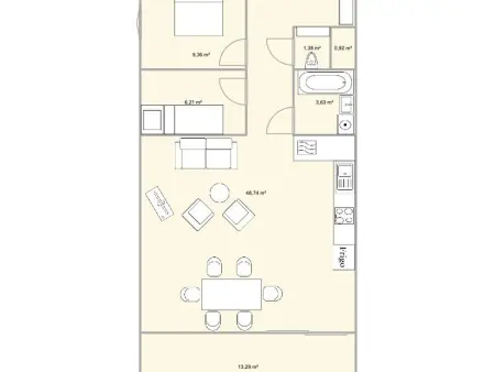 Appartement avec balcon, vue montagne - 6 pers., Appartement 6 personnes à Les Saisies : photo 3