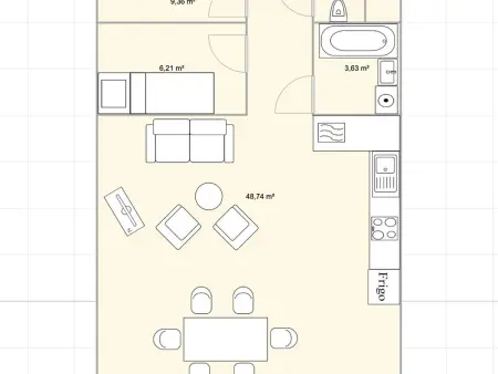 Appartement avec balcon, vue montagne - 6 pers., Appartement 6 personnes à Les Saisies : photo 15