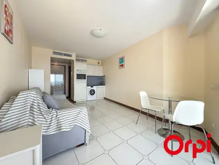 Studio climatisé, terrasse vue mer - 2 pers., Appartement 2 personnes à Menton : photo 5